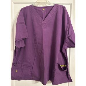 Wonder Wink W123 Scrub Top Size 4X Purple